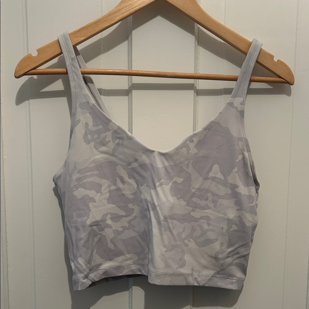 lululemon athletica Gray Camouflage Sports Bra